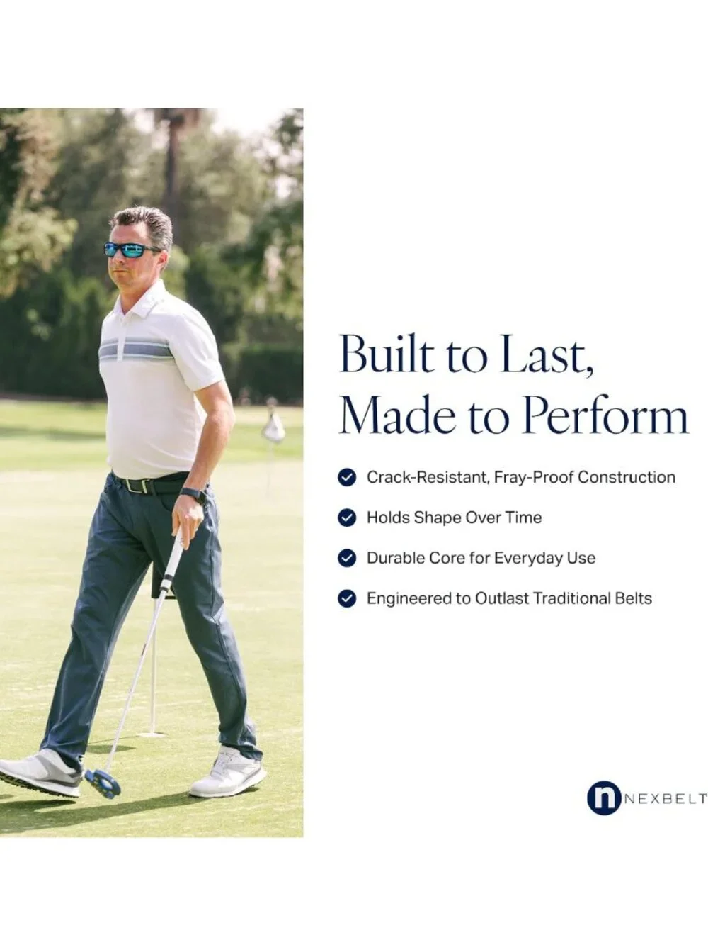 Adjustable Vegan Leather Ratchet Belt – No-Hole Design for Golf, Casual & Dress